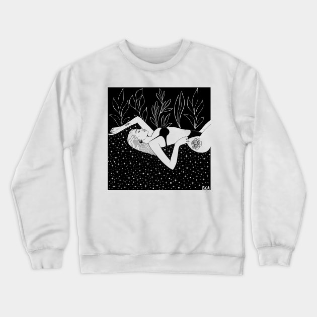 Create Your Universe Girl Crewneck Sweatshirt by SKA ART